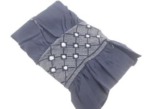 未使用品　正絹　絞り襷模様男物兵児帯